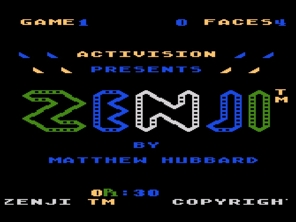 Title Screen of Zenji for Atari 5200